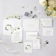 Romantic Garden Wedding Invitations Snow Signature Blank No Standard