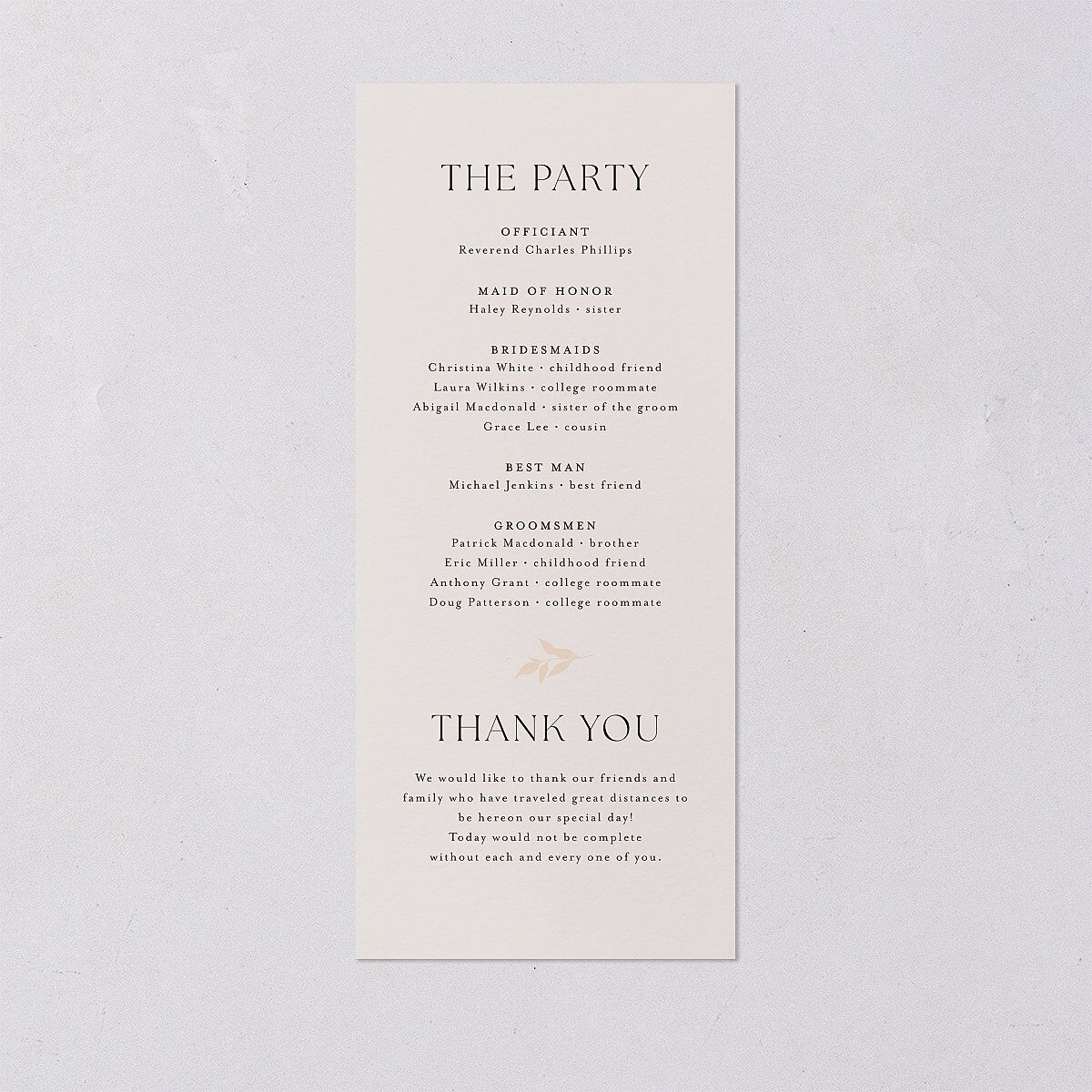 Autumn Frame Wedding Programs Gold Raw Sienna Signature