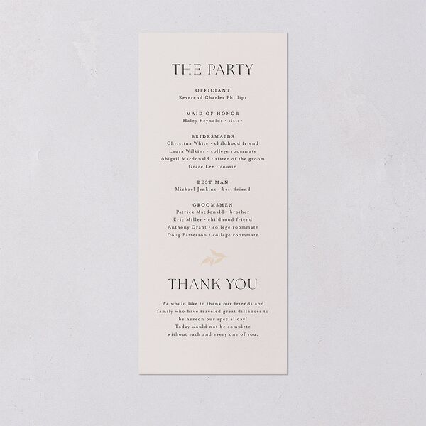 Autumn Frame Wedding Programs Gold Raw Sienna Signature