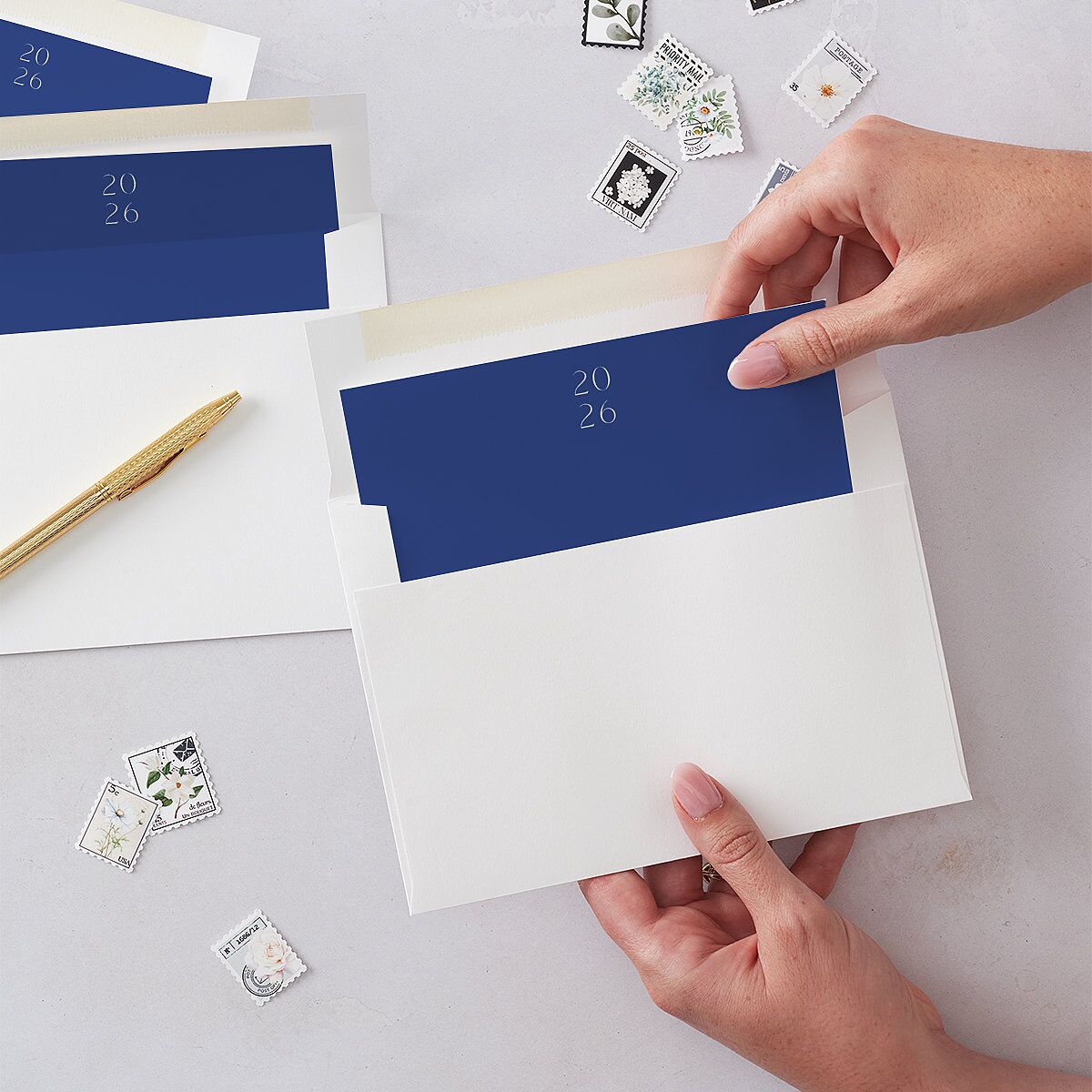 Hanukkah Grid Envelope Liners — view 2