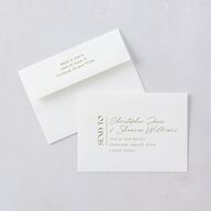 Gilded Sahara Pattern Save the Date Cards Gold Umber Signature smooth Blank No Standard