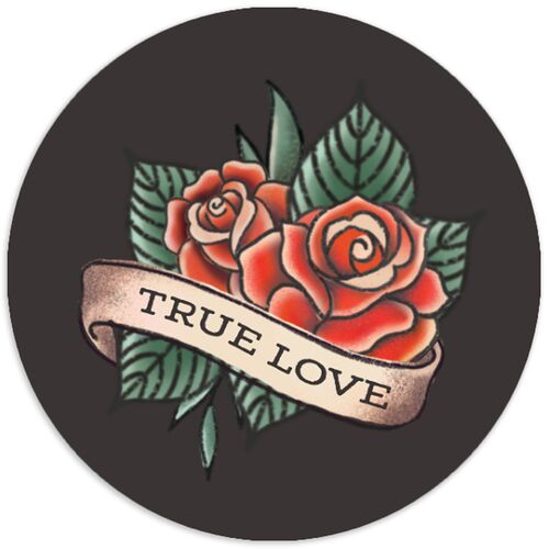 Til Death Tattoos Wedding Stickers Linen Circle