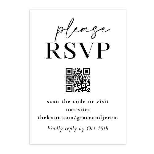 Foundation QR Code RSVP Cards Licorice Signature Standard
