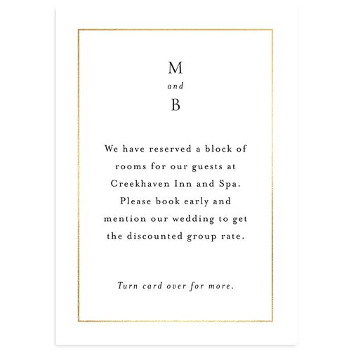 Aspen Wedding Enclosure Cards Gold Licorice Signature Standard