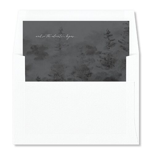 Snowy Mountainside Envelope Liners Licorice Standard