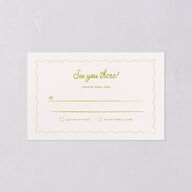 Eclectic Painted Stripes All-in-One Wedding Invitations Pear Signature Light Both Recipient and Return Addresses No