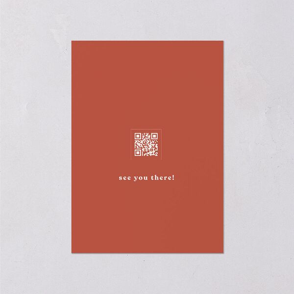 Simple Retro Daisy Wedding Response Cards Terracotta Signature Standard
