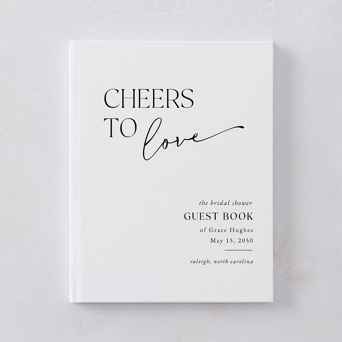 Nothing Fancy Bridal Shower Guest Books Pure White