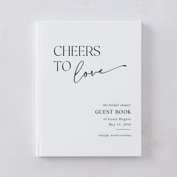 Nothing Fancy Bridal Shower Guest Books Pure White