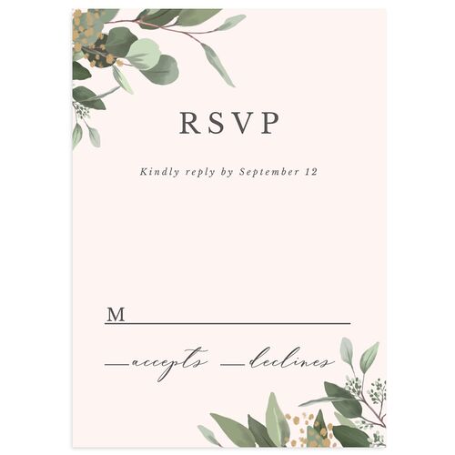 Eucalyptus Frame Wedding Response Cards Peony Signature Standard