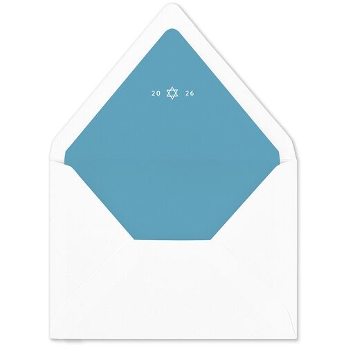 Baby's First Hanukkah Confetti Euro Envelope Liners Pure White Luxe