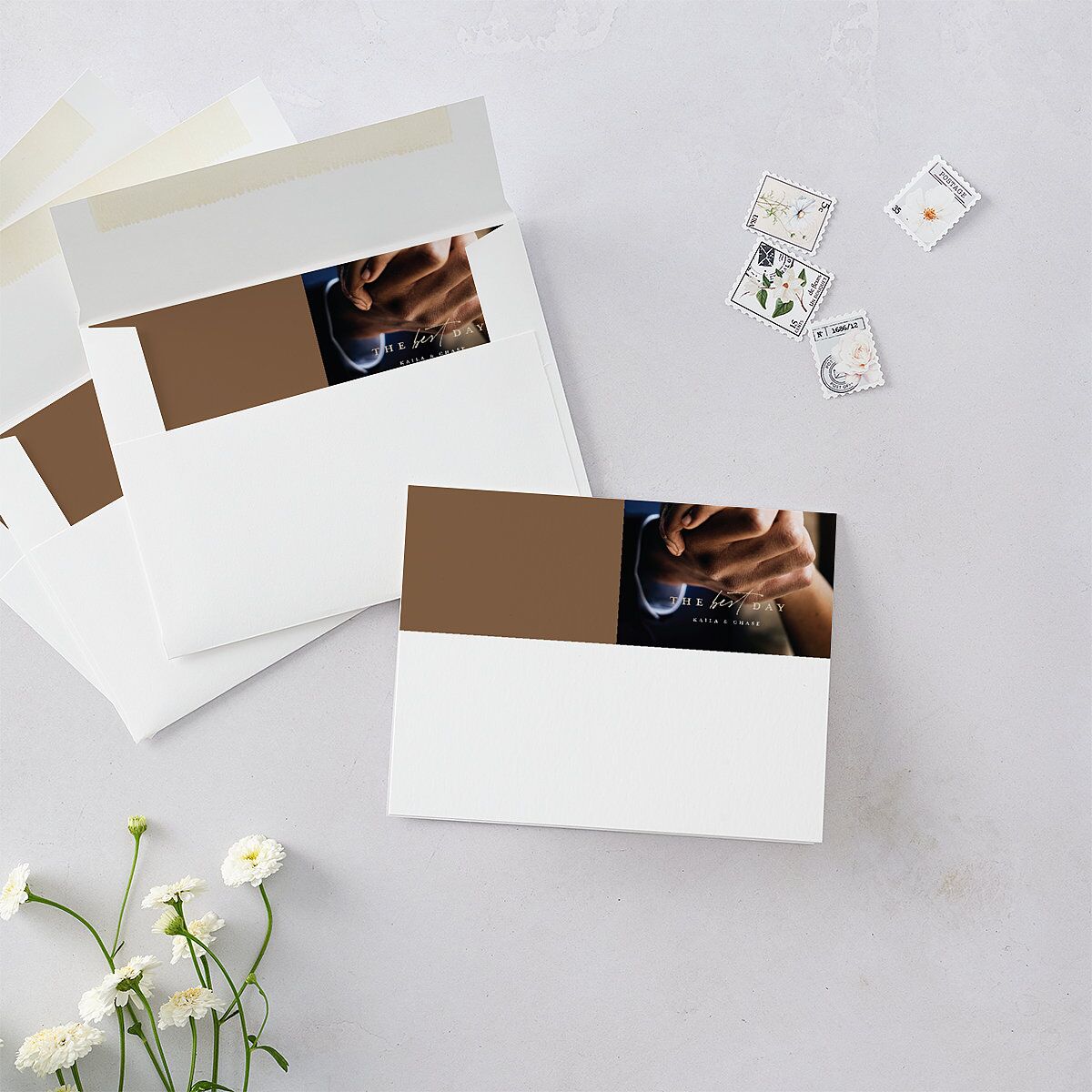 Soft Pampas Foil Thank You Cards — view 2