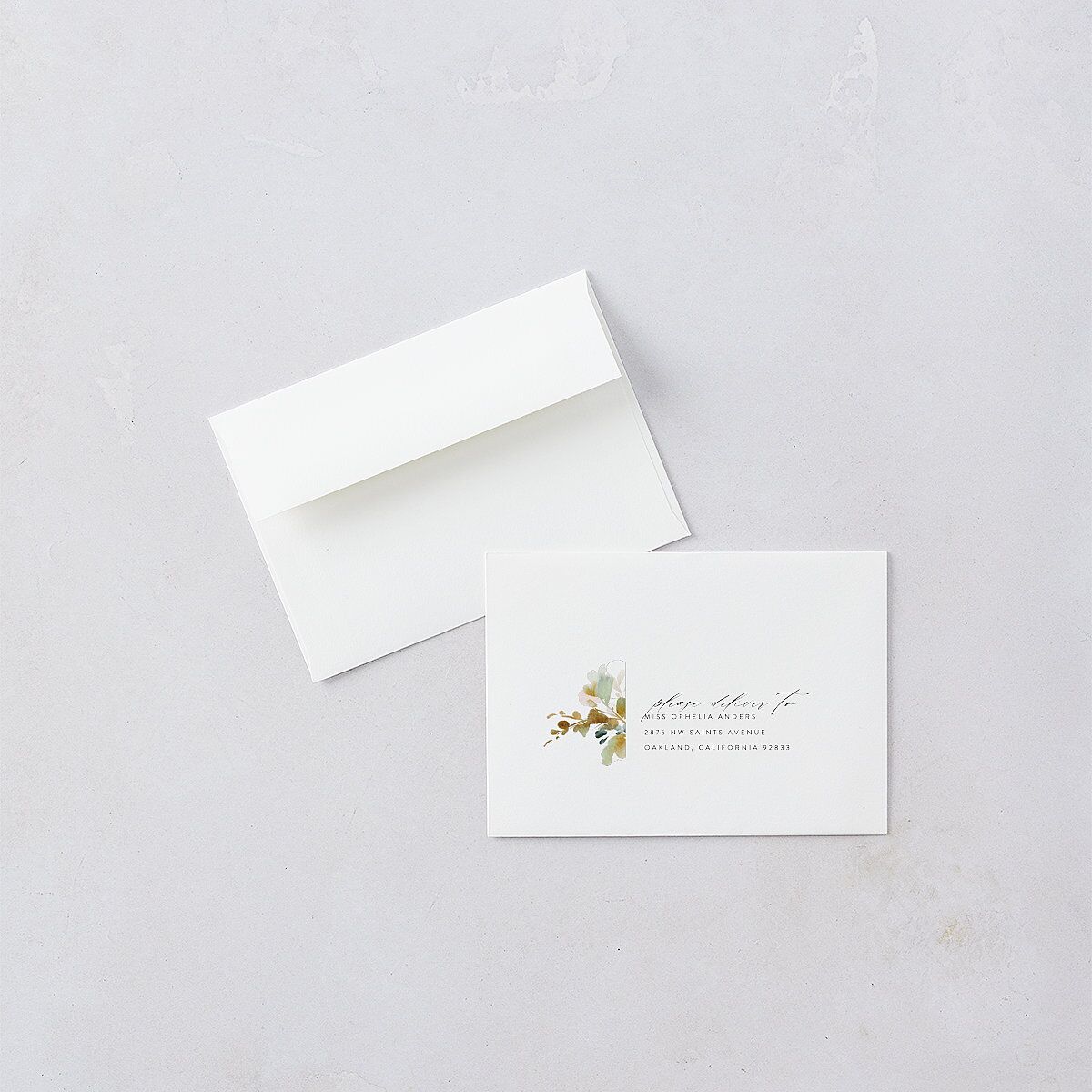 Watercolor Blooms Wedding Response Cards Solar Power Signature Standard