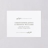 Rustic Branch Frame All-in-One Wedding Invitations Pure White Signature Light Both Recipient and Return Addresses No
