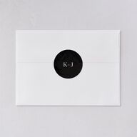 Painted Minimal Wedding Stickers Midnight Circle