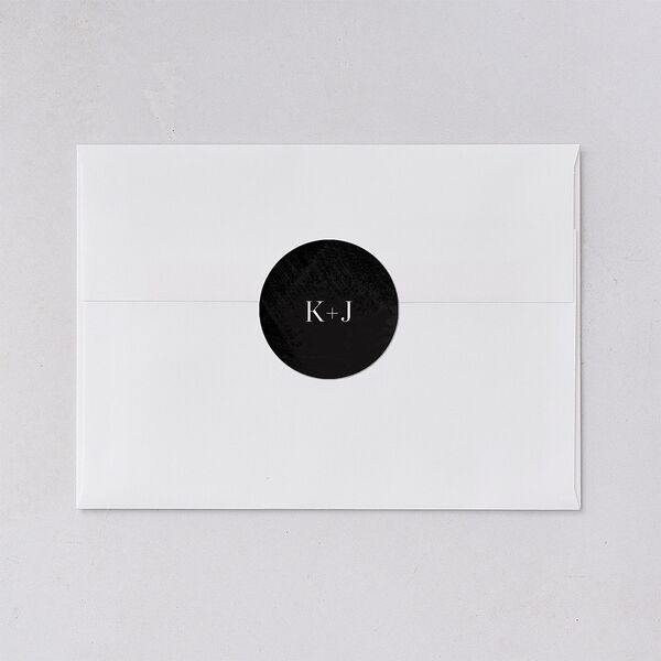 Painted Minimal Wedding Stickers Midnight Circle