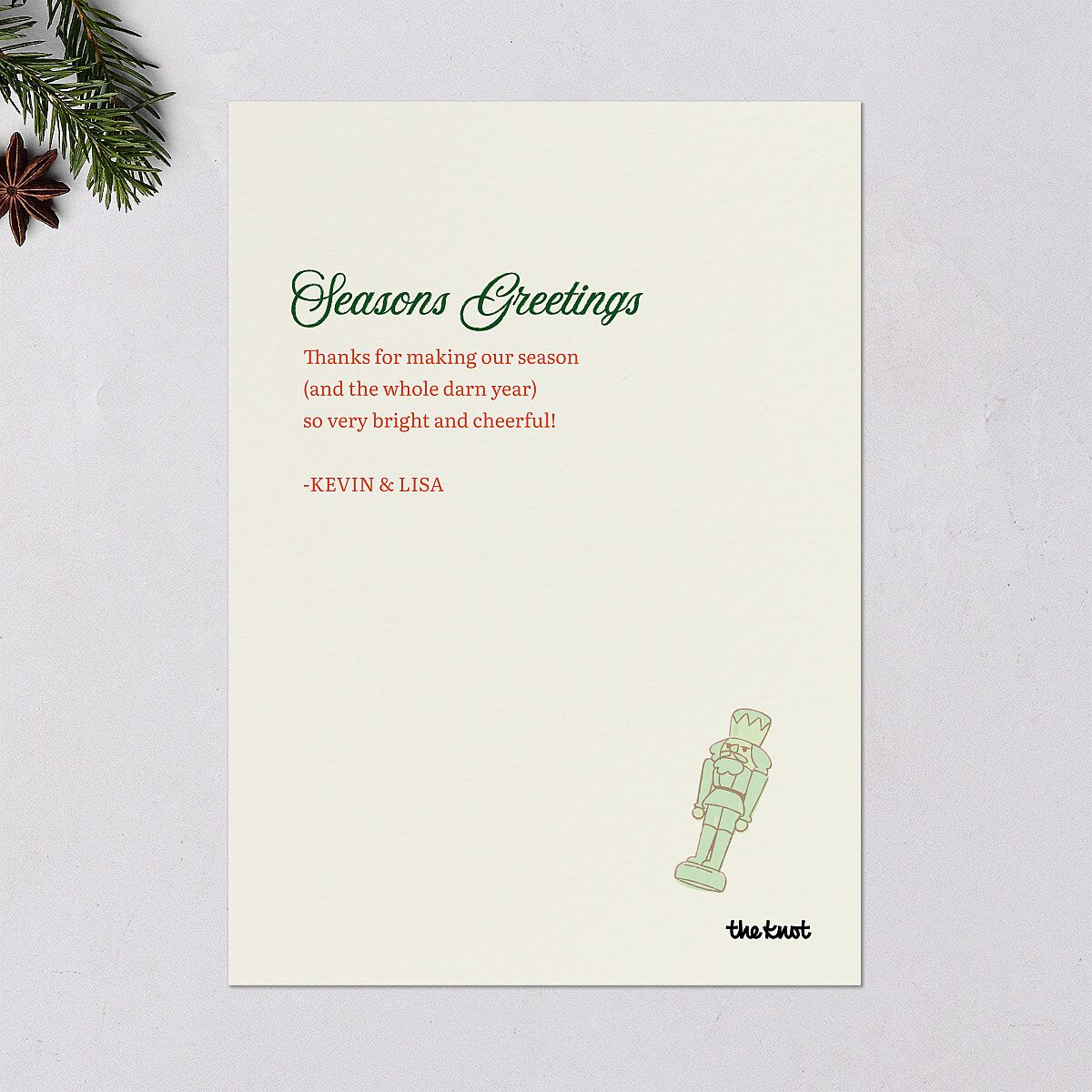 Vintage Holiday Wreath Holiday Cards Hunter Green Signature Blank Standard