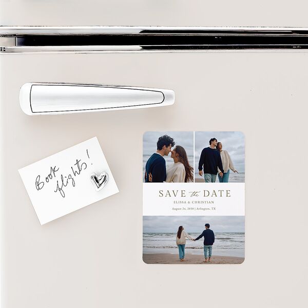Elegant Images Save The Date Magnets Pure White Magnet Paper