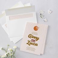 Disco Love Wedding Invitations Umber Signature Blank No Standard