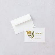 Flower Market Wedding Response Cards Gold Signature Standard