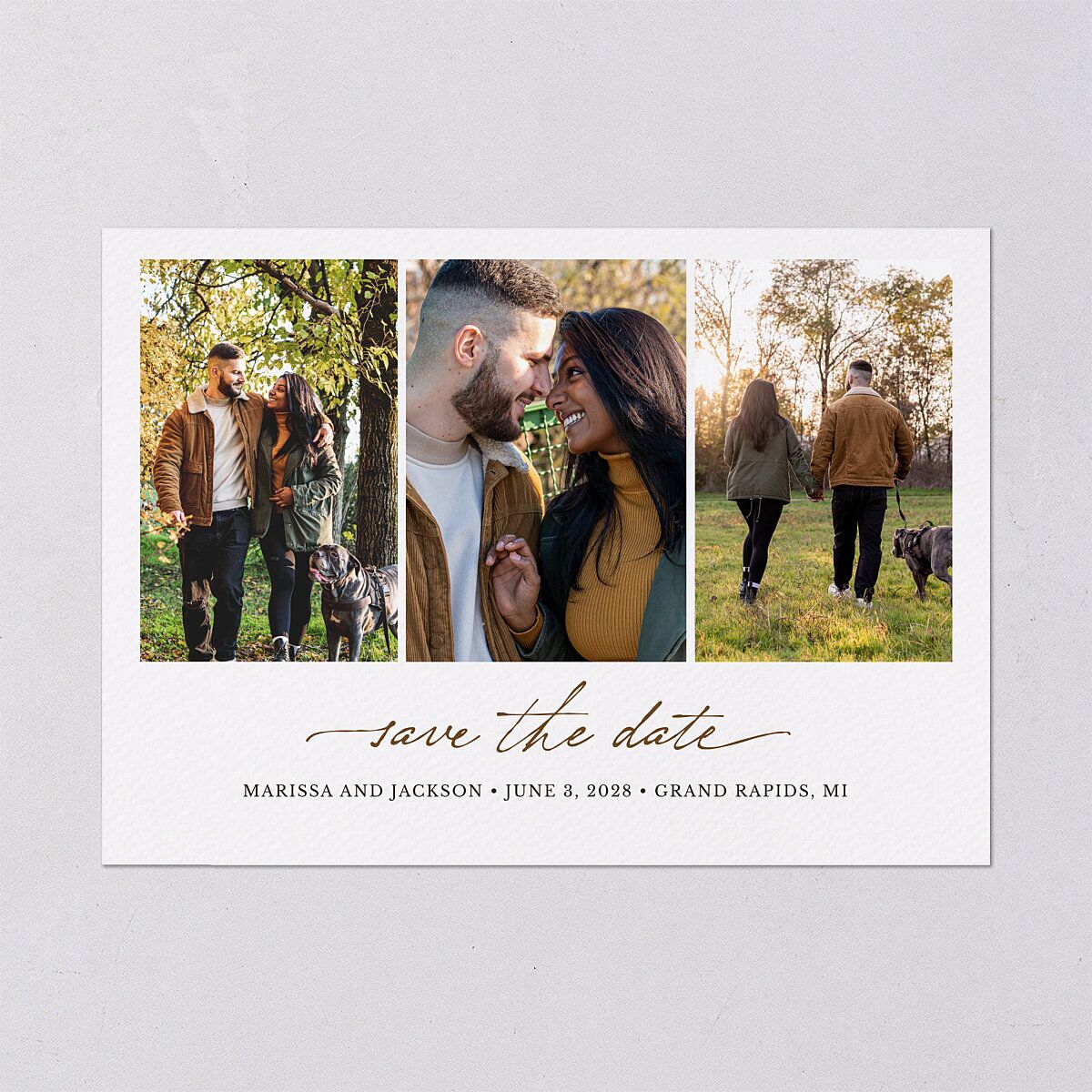 Rustic Hoops Save the Date Cards Eucalyptus Signature smooth Blank No Standard