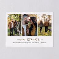 Rustic Hoops Save the Date Cards Eucalyptus Signature smooth Blank No Standard
