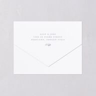 Floral Lace All-in-One Wedding Invitations Dusty Blue Signature Light Both Recipient and Return Addresses No