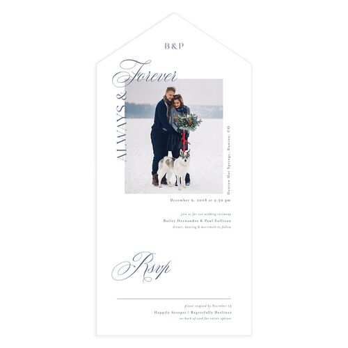 Eternal Love All-in-One Wedding Invitations Cruise Signature Light Both Recipient and Return Addresses