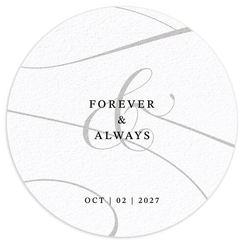 Photo Vow Coasters Pure White Cardboard Circle