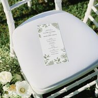 Classic Botanical Border Wedding Programs Thyme Signature