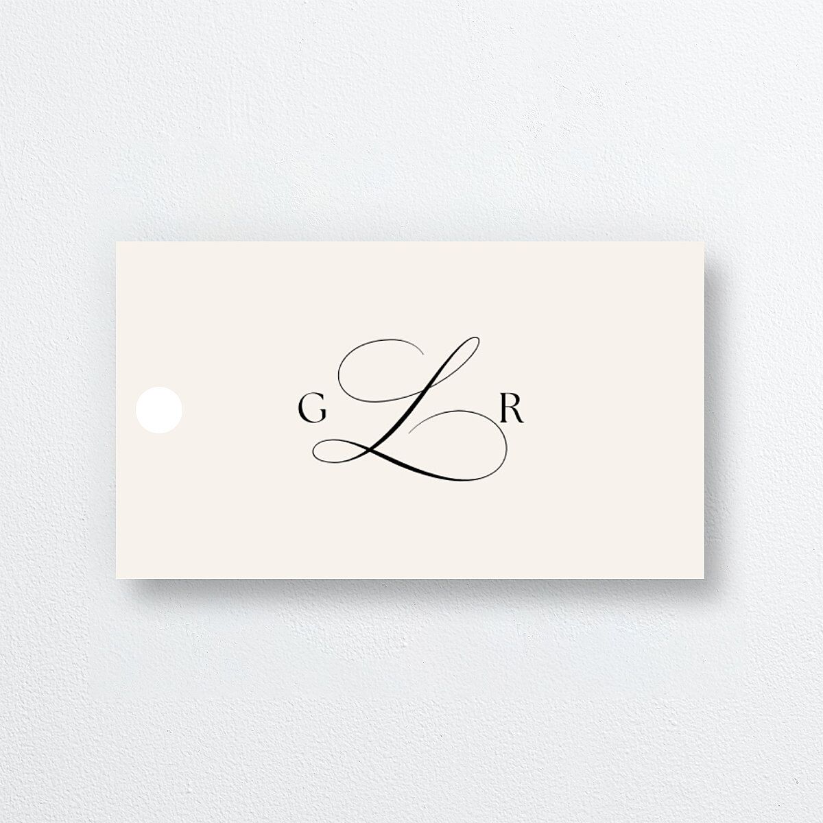 Classic Picture Favor Gift Tags Pure White Signature