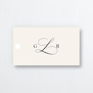 Classic Picture Favor Gift Tags Pure White Signature