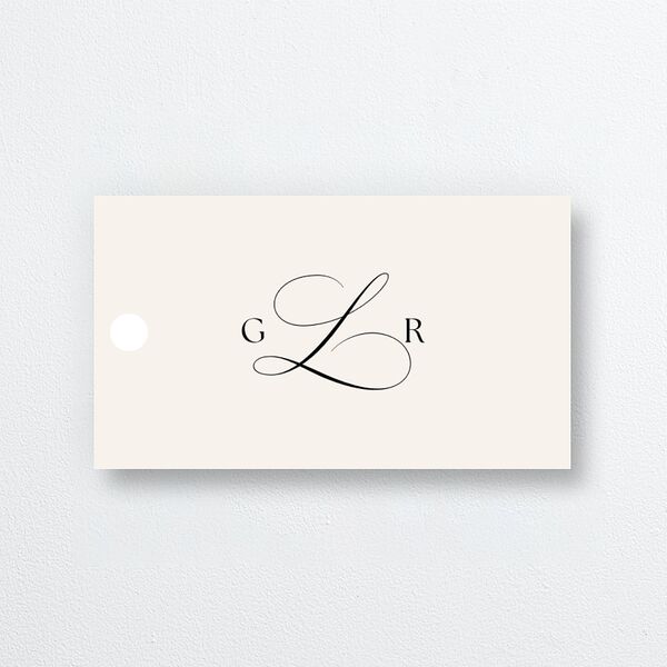 Classic Picture Favor Gift Tags Pure White Signature