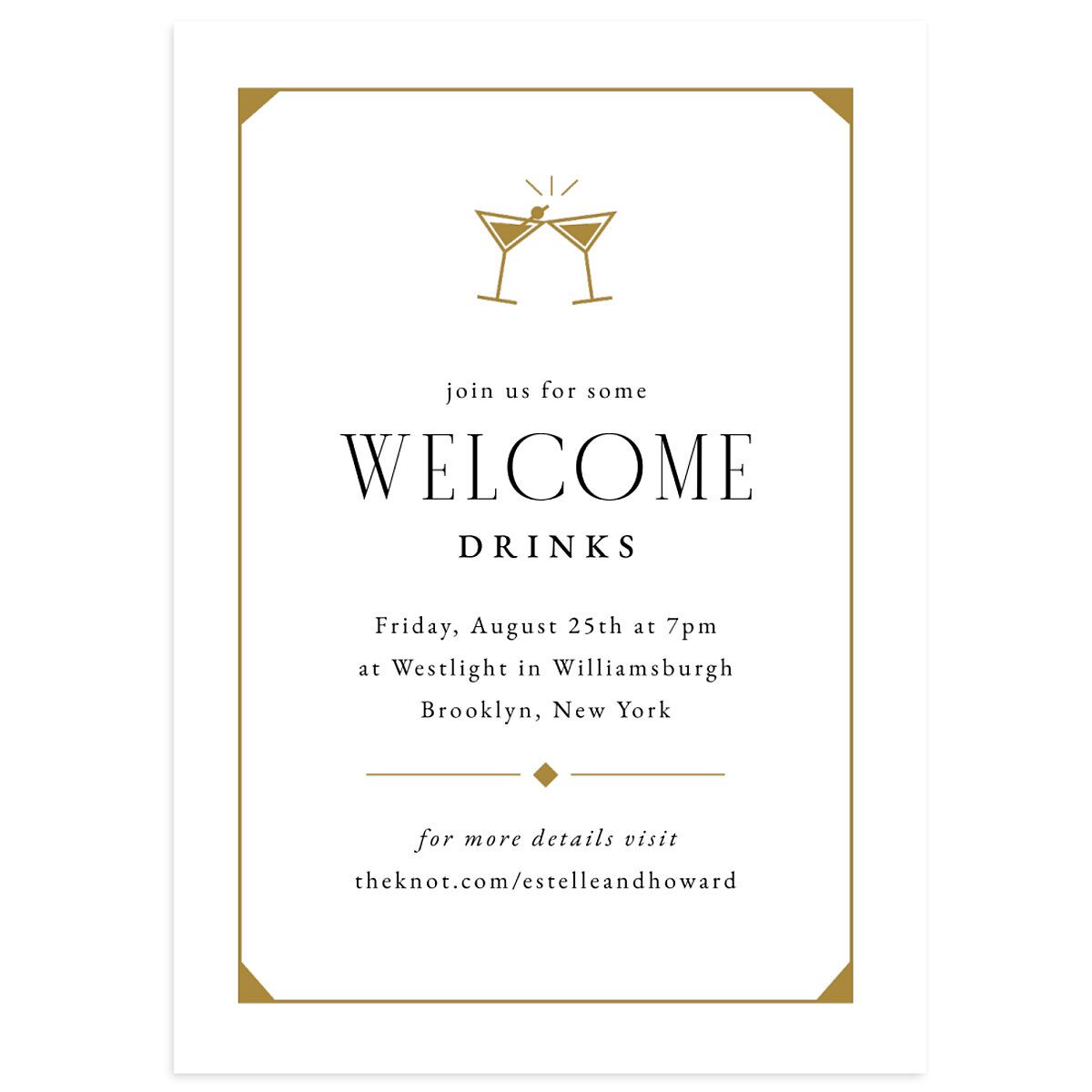 Old Hollywood Glam Wedding Enclosure Cards
