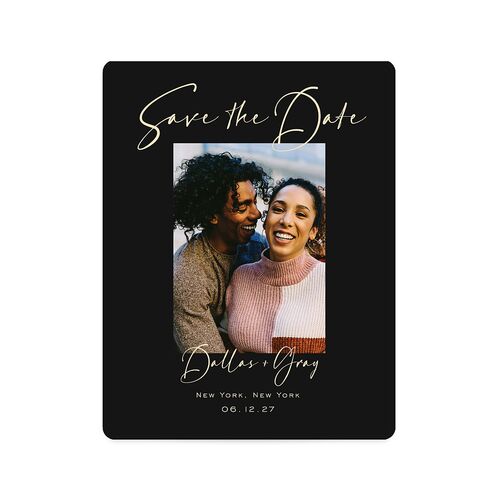 Simply Striking Save The Date Magnets Navy Magnet Paper