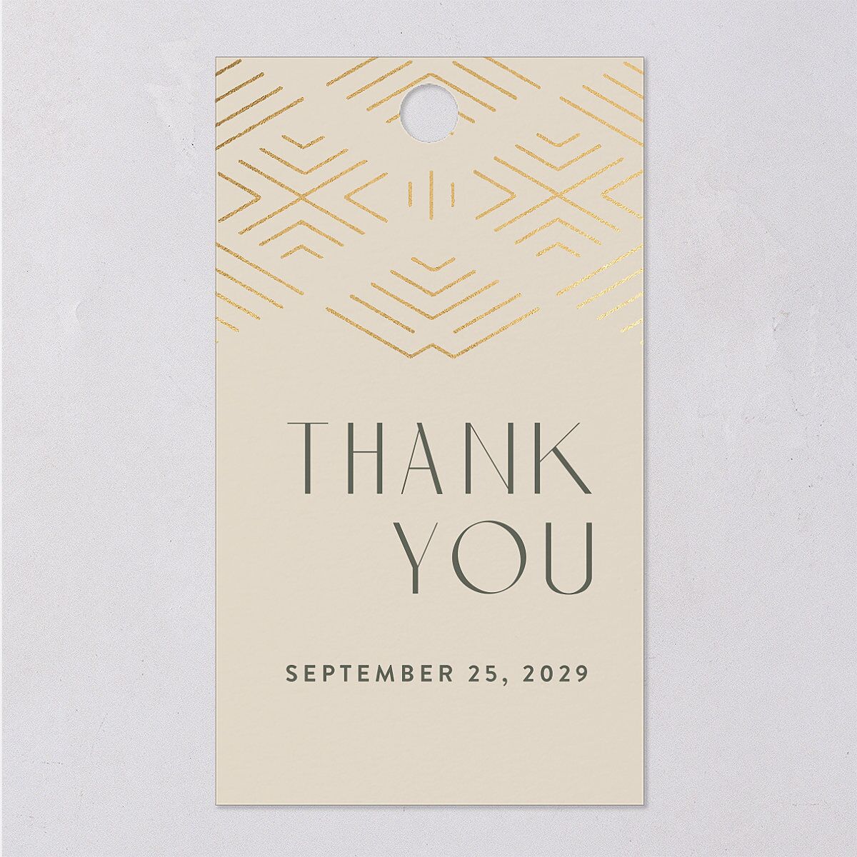 Boho Texture Favor Gift Tags Gold Deep Olive Signature