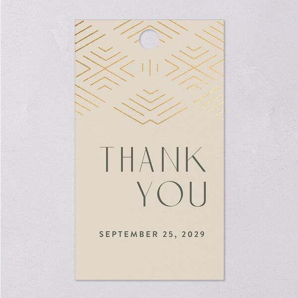 Boho Texture Favor Gift Tags Gold Deep Olive Signature