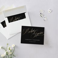 Nuestra Boda Thank You Cards Gold Charcoal
