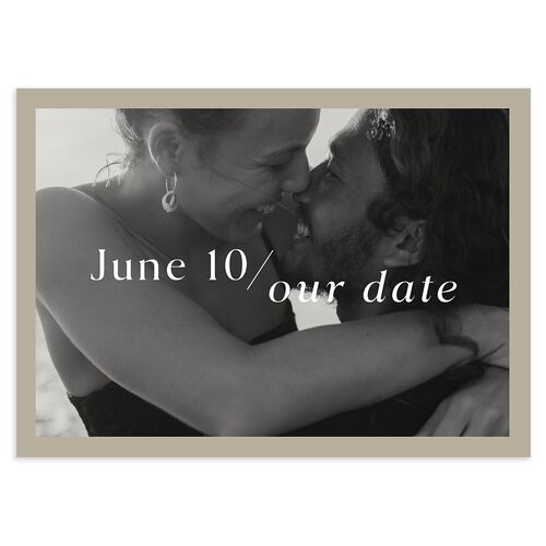You and Me Save the Date Cards Fawn Signature smooth Blank No Standard