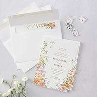 Bom Bloom Rehearsal Dinner Invitations Pumpkin Signature Blank