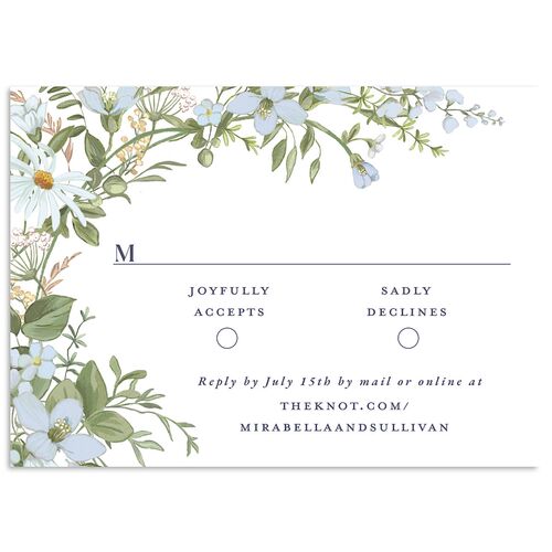 Whimsical Wildflower Garden Wedding Response Cards Ocean Signature Standard