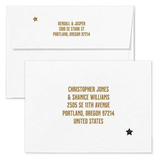 Gig Poster Save The Date Card Envelopes Kraft Driftwood Recipient Address Signature Standard