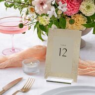 Ornate Regency Table Numbers Gold Bisque Signature