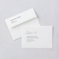Floral Sprig Rehearsal Dinner Invitation Envelopes White Standard Canary Both Recipient and Return Addresses Signature