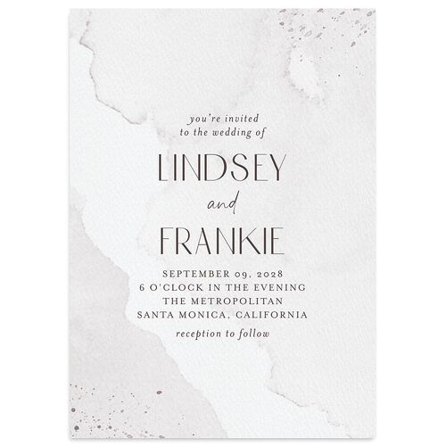 Watercolor Wash Wedding Invitations Fog Signature Blank No