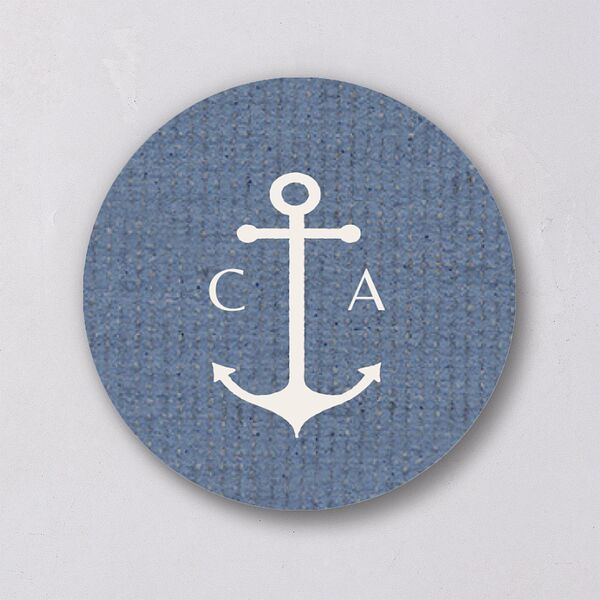 Coastal Love Wedding Stickers Cruise Circle