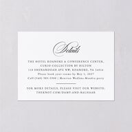 Vintage Flourish Wedding Enclosure Cards Pure White Signature Standard