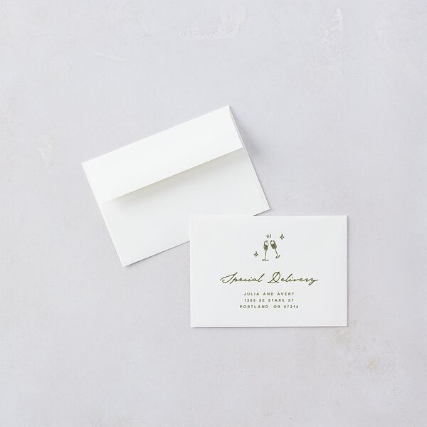 Hand Drawn Cake Wedding Response Cards Dark Camo Signature Standard