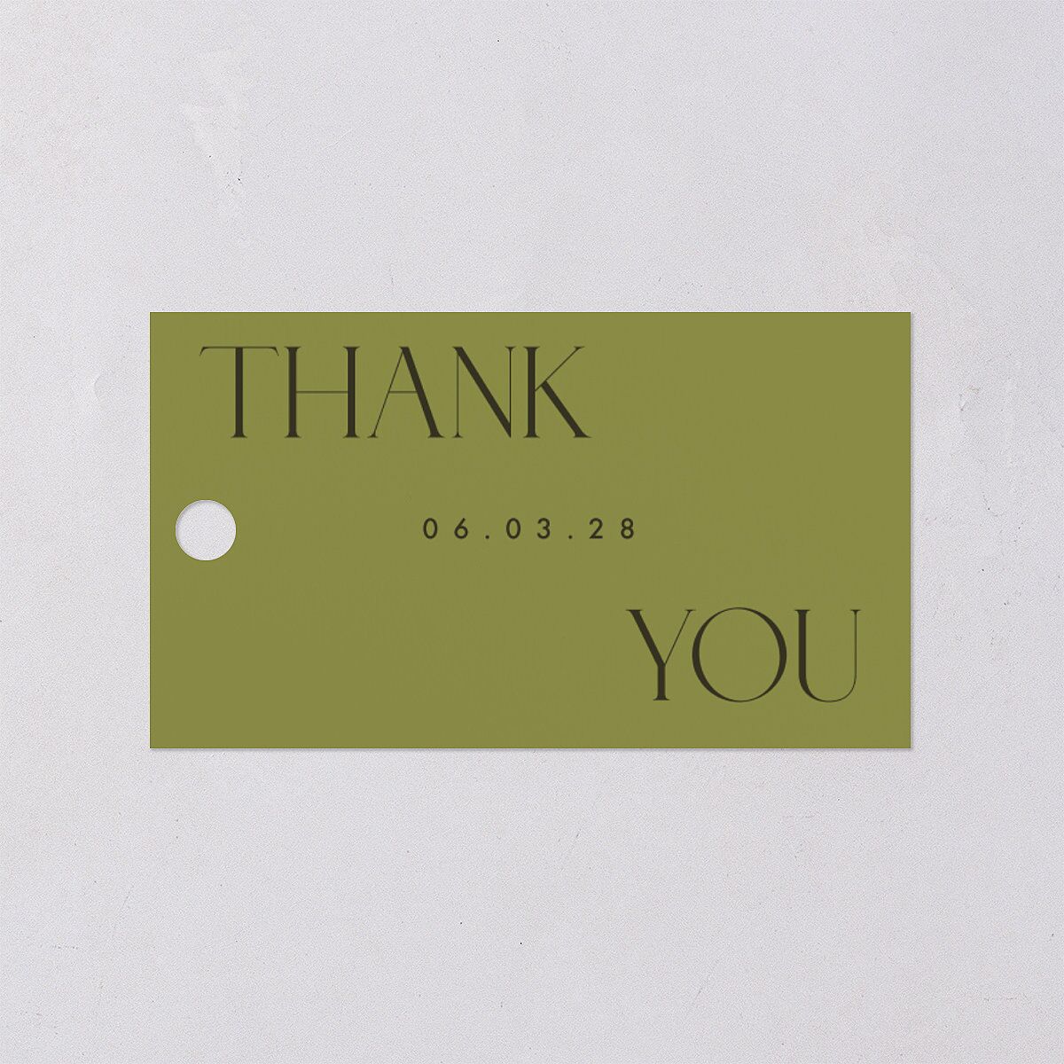 Modern Initials Favor Gift Tags Olive Signature