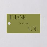 Modern Initials Favor Gift Tags Olive Signature